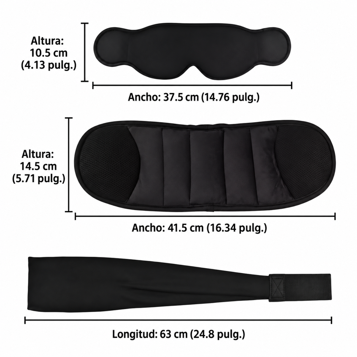 Máscara de ojos ajustable 3 en 1